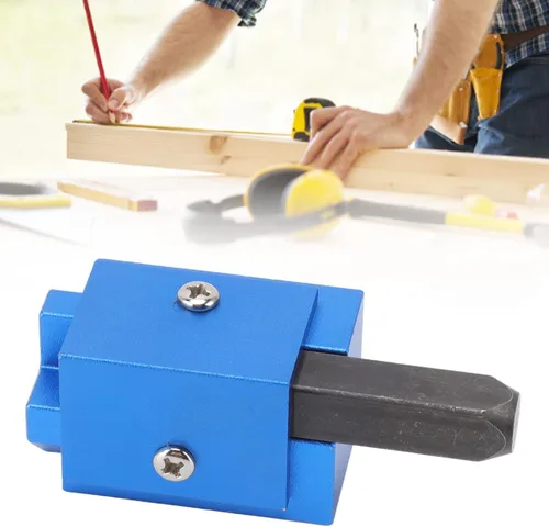 Miniatura 2 de Fdit Cincel de esquina, ángulo recto de esquina de madera cincel herramienta de cuadratura para ranurar (azul)