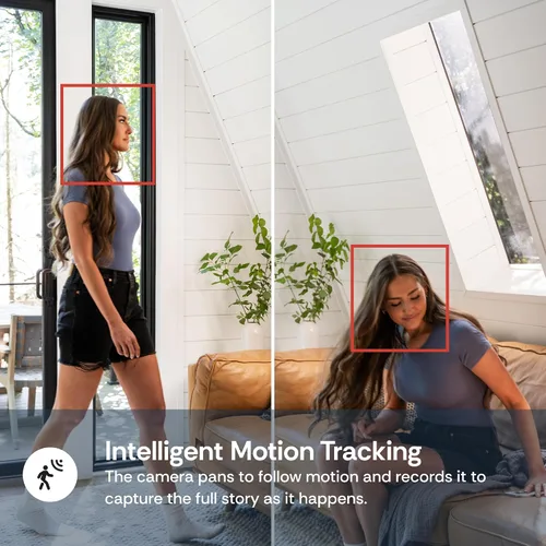 Miniatura 14 de Luna - Cámaras de seguridad inalámbricas para exteriores e interiores, inclinación panorámica de 360°, visión nocturna a color, bombilla LED y foco