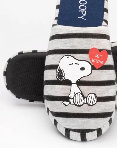 Miniatura 6 de Peanuts Zapatillas Snoopy para mujer, zapatos de casa grises sin cordones, gris
