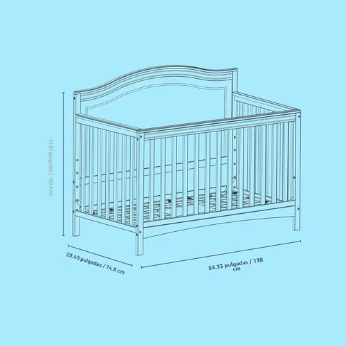 Miniatura 6 de Graco Paris - Cuna convertible 4 en 1 (blanco) – Certificada GREENGUARD Gold, se convierte en cama infantil y diván, compatible con colchón de cuna