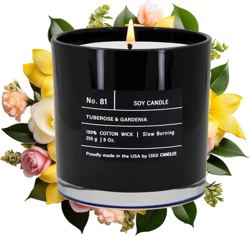 Miniatura 67 de Lulu Candles After Dark - Vela perfumada en tarro de soja de lujo de teca y caoba, vertida a mano en los Estados Unidos, Velas altamente perfumadas