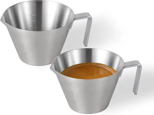Miniatura 10 de MHW-3BOMBER Taza medidora de café expreso de 2 onzas, tazas de acero inoxidable con asa para salsa de tomate, salsa de bistec, postres, bebidas