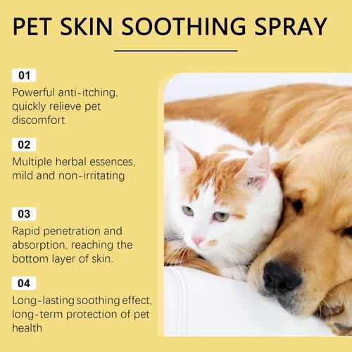 Miniatura 2 de 2 unidades de aerosol para tratamiento de la piel de mascotas para perros y gatos, reduce los arañazos, tratamiento con picazón en la piel