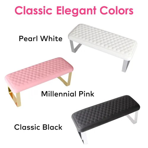 Miniatura 7 de Reposabrazos para tecnología de uñas, piel sintética, diseño de pez, para manicura y pedicura, color rosa