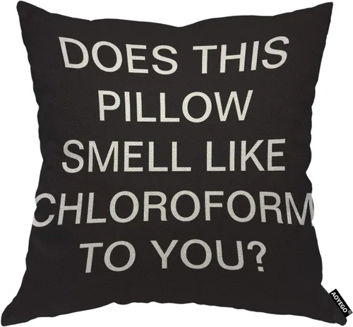 AOYEGO ¿Esta almohada huele a cloroformo a ti? Funda de almohada con texto en inglés "Does This Pillow Smell Like Chloroform to You", funda de
