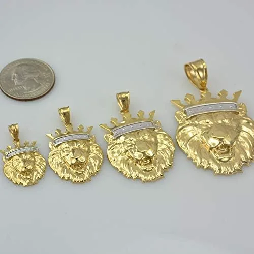 Miniatura 3 de LA BLINGZ Colgante Rey León de oro amarillo de 14 K (SMLXL)