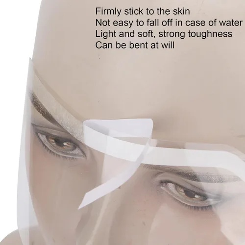 Miniatura 4 de Pilipane 50 viseras faciales desechables, viseras protectoras transparentes de ducha para procedimientos de pestañas y cejas