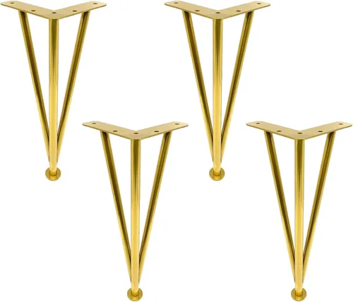Miniatura 9 de Patas modernas de horquilla doradas, patas ajustables de metal para muebles de acero inoxidable, patas de gabinete de cocina y baño, patas