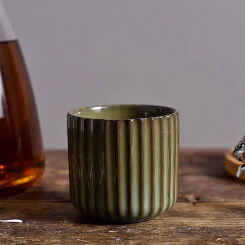 Miniatura 6 de Tazas de té japonesas retro de cerámica, tazas de vino, tazas de agua, restaurantes, oficinas en casa blanco Vientre de pescado blanco