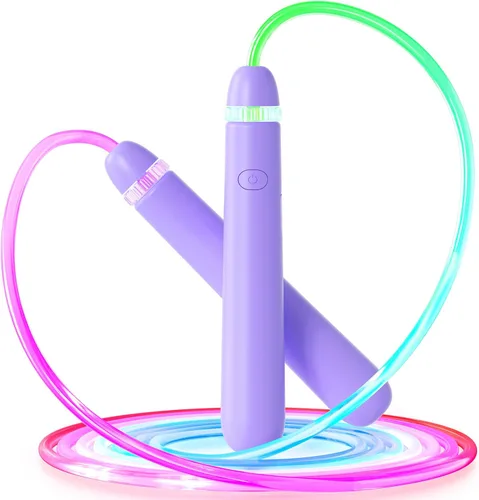Miniatura 9 de LED Light Up Jump Rope for Kids and Adult, Adjustable Glowing Skipping Rope for Boys and Girls, Colorful Luminous Jumping Rope for Fitness and