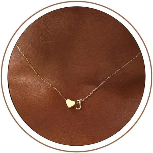 Miniatura 45 de Turandoss Mothers Day Gifts for Mom Wife - Dainty 18K Gold Plated Heart Initial A-Z Pendant Necklace Trendy Jewelry Heart Necklaces Birthday Mothers