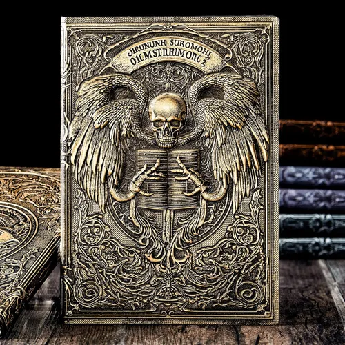 Miniatura 9 de Diario sin forro – Phoenix Brass 3D con diseño de arte en relieve de tapa dura en blanco, cuaderno de bocetos A5 con 2 marcadores, 8.4 x 5.7 Phoenix