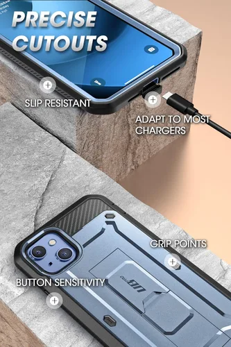 Miniatura 7 de SUPCASE Funda para iPhone 14 con Soporte y Clip para Cinturón (Unicorn Beetle Pro), [Protector de Pantalla Integrado]