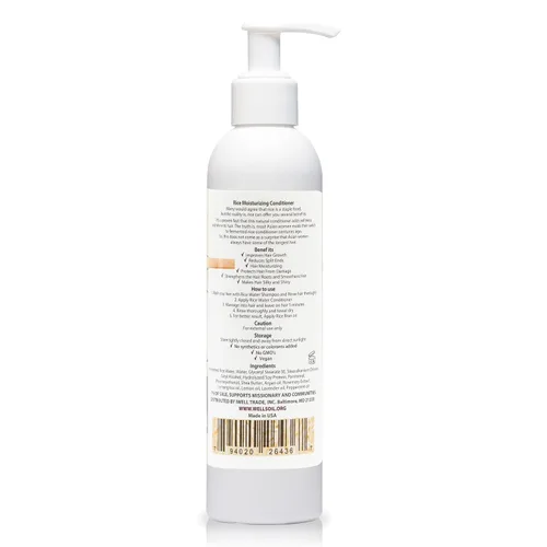Miniatura 2 de Well's - Acondicionador de agua de arroz fermentado para el crecimiento del cabello, lleno de manteca de karité, argán, romero, citronela, lavanda