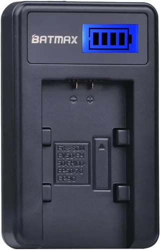 Miniatura 5 de Batmax Paquete de 2 baterías + cargador LCD para baterías Sony NP-FV30, NP-FV40, NP-FV50; Sony FDR-AX53 HDR-CX230 HDR-CX220 CX330 CX380 CX455 CX900