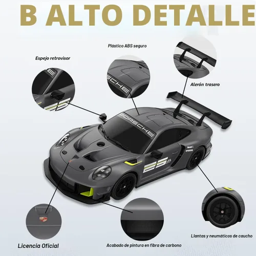 Miniatura 3 de BEZGAR Auto Porsche a control remoto - Auto de juguete Porsche 911 GT2 RS con licencia oficial 1:24 Modelo de Auto RC Porsche, regalo para niños