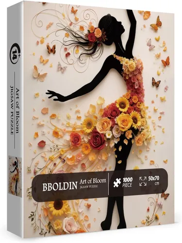 Miniatura 2 de Beautiful Women Flower Puzzles for Adults 1000 Pieces Nature, Colorful Floral Butterfly Art Jigsaw Puzzles, Impossible Hard Difficult Challenging