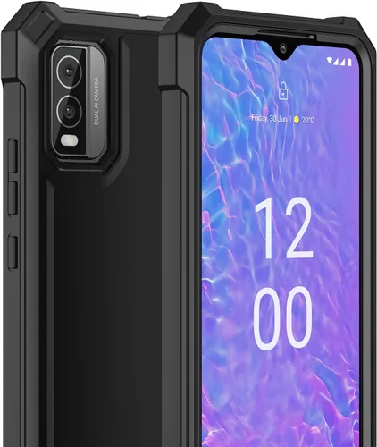 Miniatura 6 de Funda para Nokia C210 con protector de pantalla, parte delantera trasera de cuerpo completo, protección resistente, silicona suave esmerilada, grado