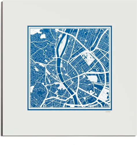 Miniatura 69 de O3 Design Studio Mapa de corte de papel Madrid negro mate de 20 x 20 pulgadas