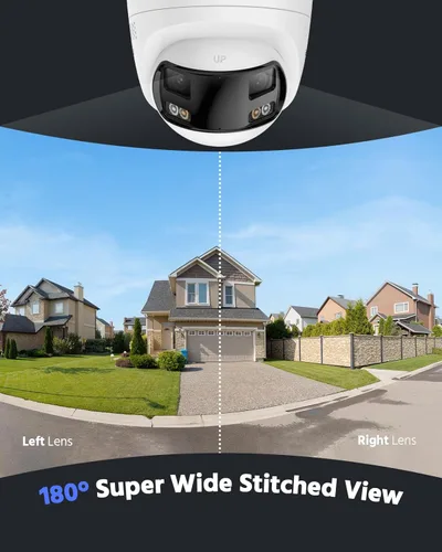 Miniatura 2 de ANNKE Cámara de seguridad FCD800 PoE para exteriores con doble lente 180° archivada de visión, cámara de vigilancia IP de 8MP compatible con visión