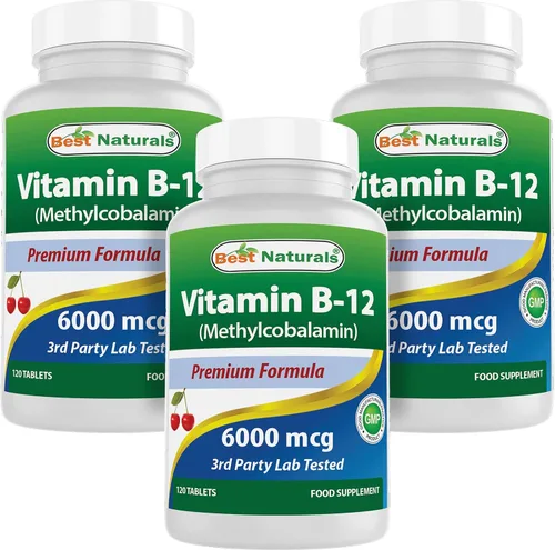 Miniatura 10 de Best Naturals Vitamina B-12 como metilcobalamina (metil B12), 6000 mcg comprimido, 60