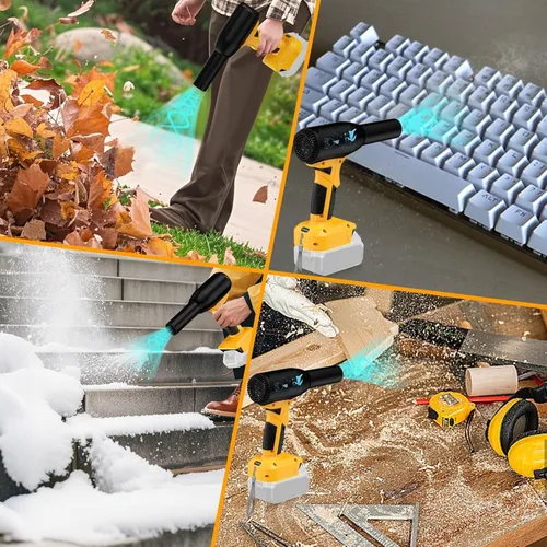 Miniatura 7 de Mini ventilador turbo de alta velocidad de 400 W para batería Dewalt de 20 V, ventilador inalámbrico violento portátil de 3 velocidades