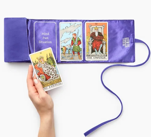 Miniatura 8 de Witchy Cauldron Envoltura de Tarot, Bolsa, Funda, Almacenamiento de Satén y Tela para Cartas, Soporte de Almacenamiento de Mazo, Patrón de Tirada