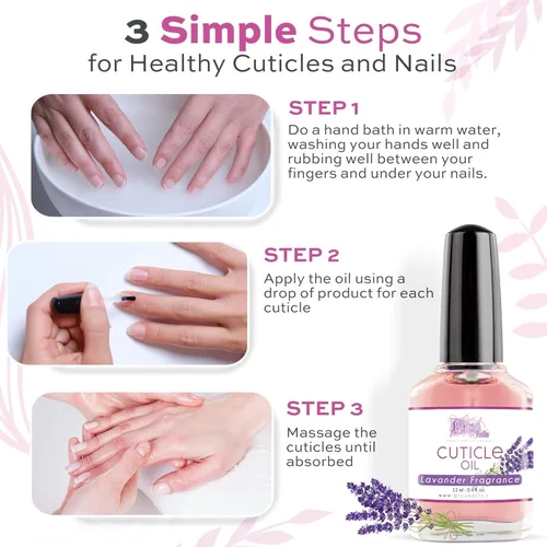 Miniatura 5 de Pics Nails Aceite profesional para cutículas, suavizante de cutículas de lavanda para uñas y cuidado de cutículas, tratamiento de reparación
