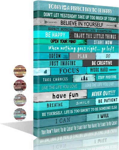 Miniatura 13 de Arte de Pared Inspiracional Lienzo Enmarcado 12 x 16 pulgadas (PARA CONVERTIRSE EN EL 1%) - Arte de Pared Decorativo con Citas Motivacionales