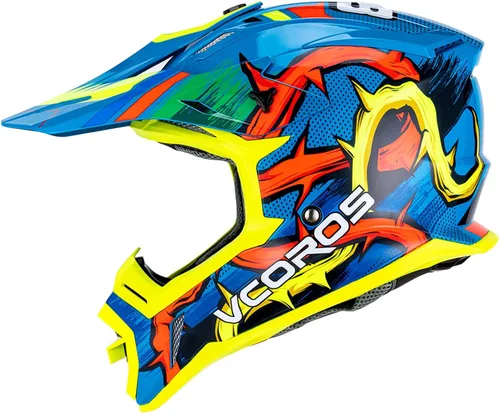 Miniatura 10 de VCOROS H637 - Cascos de motocross para adultos, ATV, Dirtbike, BMX, MX, todoterreno, aventura, UTV, con certificación DOT