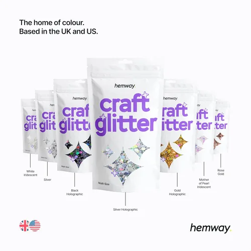 Miniatura 7 de Hemway Craft Glitter - Rojo Copos de lentejuelas metálicas de varios tamaños para manualidades de resina y epoxi Suministros para vasos