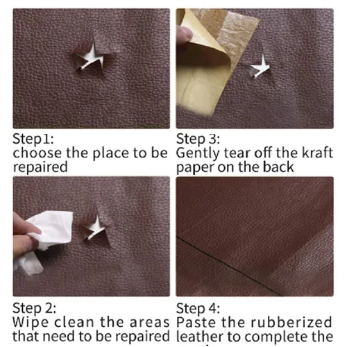Miniatura 4 de Cindy's Tape Cinta de cuero adhesiva impermeable para reparaciones de 3 x 60 pulgadas para sofás, asientos de automóvil, bolsas, muebles, asiento