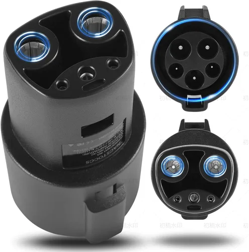 Adaptador de Carga J1772 para Tesla Modelo 3, Y, S, X, Hasta 80A 280V - Adaptador J1772 a NACS con Certificación de Seguridad, Facilidad de Negro