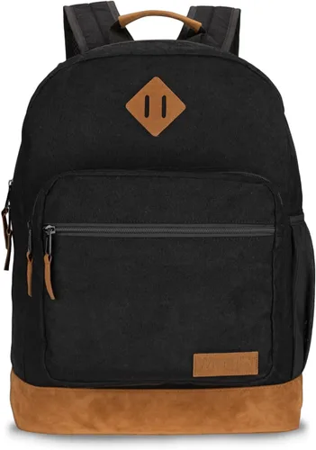 Wrangler Yellowstone Mochila resistente al agua para viajes, mochila casual para portátil o cuaderno, negro cuerda, Mediana, Mochilas Daypack |