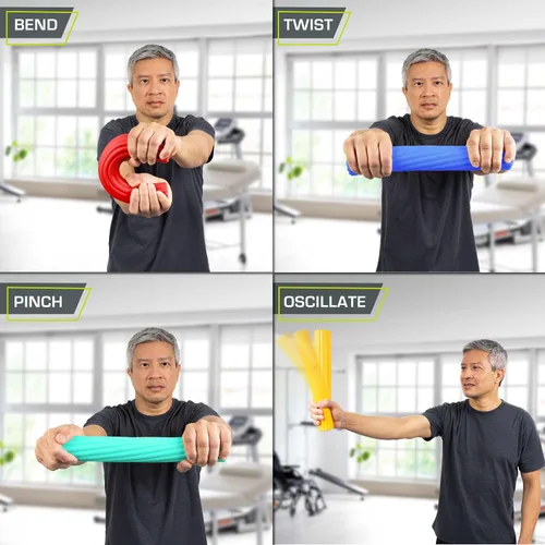 Miniatura 5 de ProsourceFit Flex and Twist Bars Sets and Singles, Resistance Bars for Occupational Therapy, Tennis Elbow Treatment, and Wrist Strengthening, 12-in