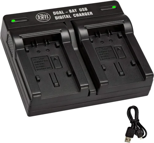 Miniatura 4 de BM Premium Cargador de batería dual USB VW-VBK180, VW-VBK360, VBT190, VBT380 para videocámaras Panasonic