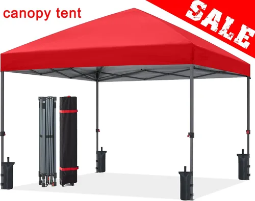 Miniatura 11 de ABCCANOPY Tienda de campaña desplegable de 10 x 10, refugio instantáneo de fácil instalación con bolsa con ruedas, toldo resistente al aire libre