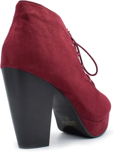 Miniatura 4 de Forever Link modelo Camille-86 - Botines con cordones y tacón grueso para mujer