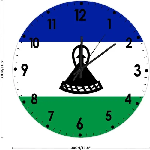 Miniatura 709 de Cheyan Reloj de pared con bandera de Canadá de 12 pulgadas, silencioso, sin tictac, de PVC, funciona con pilas, reloj redondo decorativo, regalo