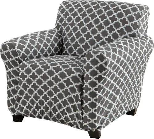 Miniatura 20 de Great Bay Home Funda elástica de felpa de terciopelo para silla con brazo, protector de muebles de silla de terciopelo, suave, antideslizante, alta