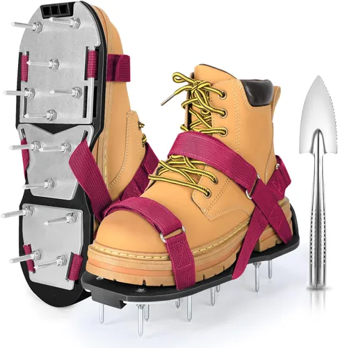 Miniatura 8 de Zapatos aireadores de césped para césped, zapatos aireadores de césped premontados para césped, herramienta aireadora de suelo para aireación