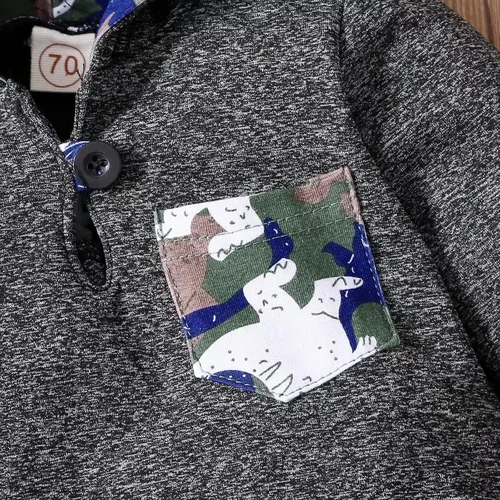 Miniatura 4 de FOCICI Ropa de bebé para niños pequeños trajes de primavera e invierno sudadera con capucha con bolsillo pantalones de dinosaurio