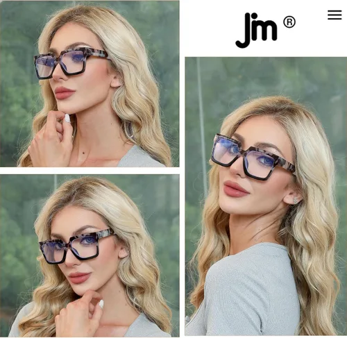 Miniatura 7 de JM Paquete de 3 lentes de lectura estilo Oprah para mujer, lentes de lectura cuadrados con bloqueo de luz azul