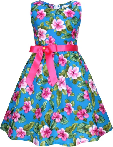 Miniatura 238 de Vestido de verano para niña, de algodón, con diseño floral
