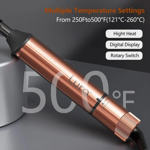 Miniatura 2 de LURA Peine caliente de titanio nano para pelucas, 250-500 °F para cabello de mujeres negras, peines de presión para cabello negro, peine alisador