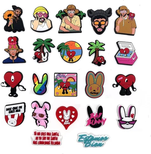 Miniatura 4 de Lote de 48 50 dijes de dibujos animados para zapatos de jardín accesorios de fiesta para niños decoraciones para mochila de adultos Acrílico vidrio
