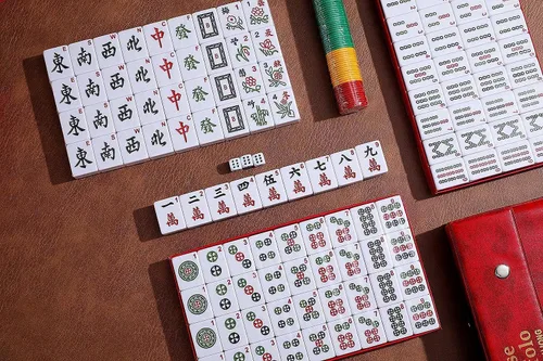 Miniatura 7 de Mose Cafolo Set de Juego de Mahjong Chino Profesional, 146 Fichas Numeradas de Gran Tamaño con Estuche de Viaje, Set Completo de Fichas de Mahjong