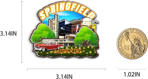 Miniatura 3 de Imán de madera para nevera de Springfield, Missouri, Estados Unidos, 3D, monumentos de viaje, coleccionables, recuerdos, decoración hecha a mano, 2