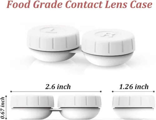 Miniatura 2 de Vastsoon Paquete de 2, accesorios de limpieza de lentes de contacto, reemplazo portátil para lentes de contacto