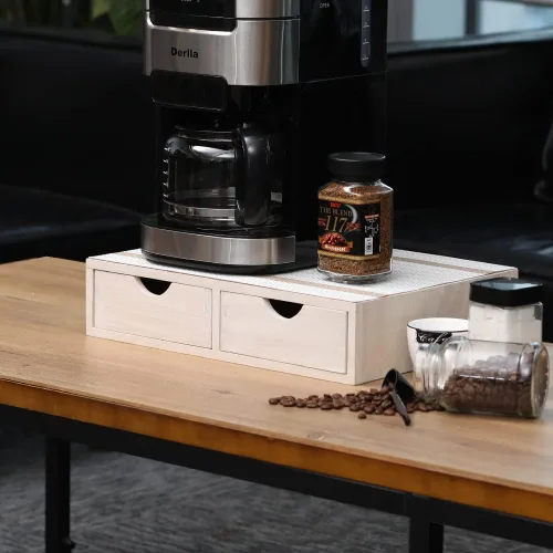Miniatura 9 de DDYURI Organizador de almacenamiento de cocina con 2 cajones para taza K de café / soporte para cápsulas de café, cajón de organización de oficina
